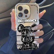 For IPhone 11/12/13/14/15 Pro Max Case Cute Black Bearbrick Shockproof Case For IPhone 11,12,13,14,1