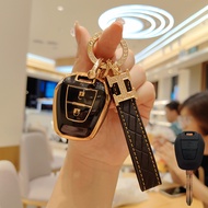 Isuzu exquisite key case for isuzu dmax mux spark hilander key cover isuzu leather keychain