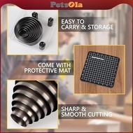 [PETSOLA] 9 Pieces Leather Circle Cutter Tool Set,Round Leather Cutting Dies,with Storage