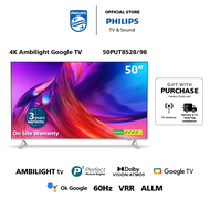 PHILIPS 4K UHD LED 50 inch Google TV | 3 Sided Ambilight | 50PUT8528/98 | Youtube | Netflix | meWatch | Google Assistant | Dolby Atmos &amp; Dobly Vision