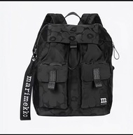 MARIMEKKO 黑色花紋背包