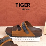 Brody Tiger Men's two-strap platform sandals