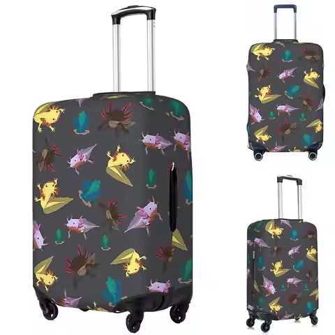 Axolotls Pattern Suitcase Cover Protection Elastic Trip Luggage Protector Covers for 18-32 Inch