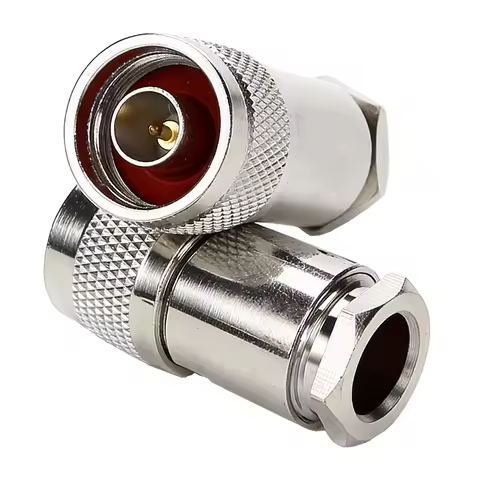 N Male Plug L16 RF Coaxial Connector, Clamp Type for 50 - 7DFB RG8 LMR400 RG213 Cables, Reliable Sig