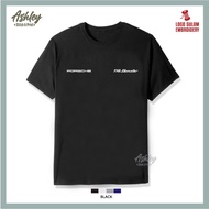 T Shirt Round Neck Sulam Porsche Cayman 718 Boxter Motorsport 911 Carrera Cayenne Baju Lelaki Cotton