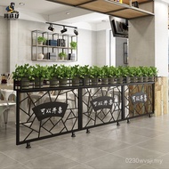 Modern Simple Iron Flower Stand Restaurant Bar Low Partition Green Plant Indoor Flower Stand Aisle S