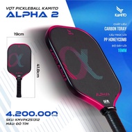 Kamito Alpha 2 Pickleball Racket – Genuine | Full Carbon surface, glossy control, Free rolling handl