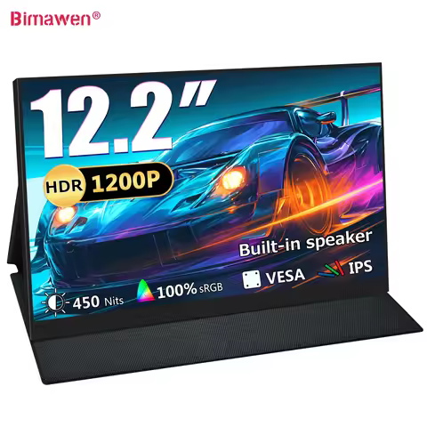 Bimawen 12.2 inch 1920*1200P Portable Monitor desktop PC PS4 Game Display console /X-BOX/switch disp