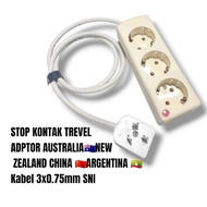 AEBRAND TRAVEL ADAPTOR OVER PLUG AUSTRALIA NEW ZEALAND CHINA ARGENTINA - 3-LEG ELECTRICAL PLUG TYPE 