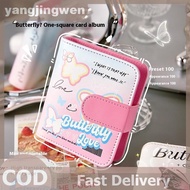 YANGWEN New Lucky Butterfly Leather One Palace Grid Card Album Portable Polaroid Small Album Small C