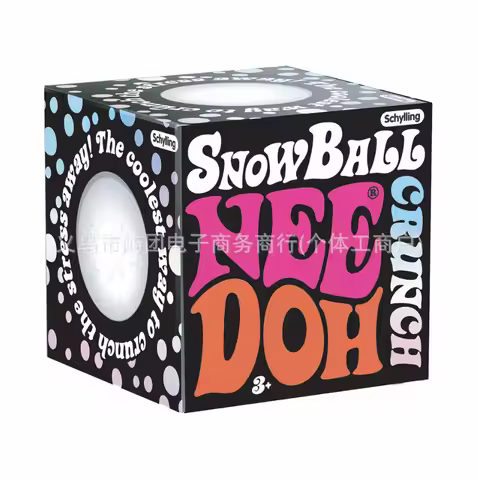 NeeDoh Schylling Inc Sensory Squeaky Stress Ball Snowball Squeaky Stress Ball