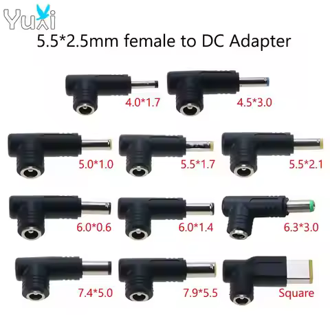 YuXi 240W DC Power Adapter Connector 5.5*2.5mm Female to 7.4*5.0 4.5*3.0 Laptop Power Supply Convert