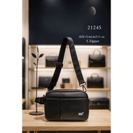 MBLANC MEN'S SLING BAG ORIGINAL GRADE LEATHER MB21245 MEN'S LEATHER SLING BAG