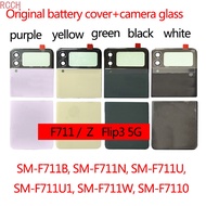 Original For Samsung Galaxy Z Flip3 5G Z Flip 3 F711 F711B F711U Back Rear Glass Battery Cover Housi