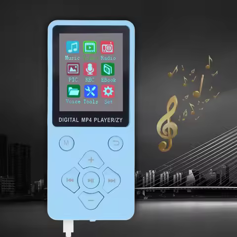 MP3 MP4 Player Bluetooth 5.0 Super Thin 1.8 Inch Color Screen 128G Expandable Memory Portable Video 