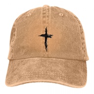 Jesus God Cross Multicolor Hat Peaked Womens Cap Christ Christian Symbol Artistic Personalized Visor