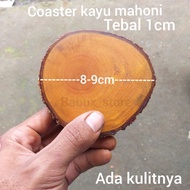Wooden slice Coaster 8-9x1cm Already varnish