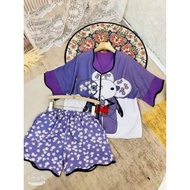 Pajamas, satin silk home wear, mango, batwing sleeve shorts