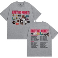 Rapper Bbno$ It's Pronounced Baby No Money World Tour T Kemeja T-Shirt Lengan Pendek Kapas Fesyen Hi