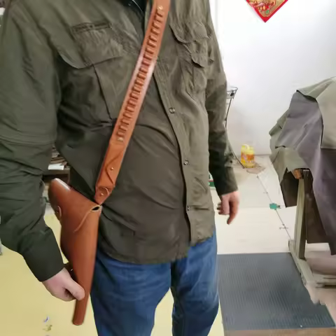 WW2 German Mauser C96 Broomhandle Leather Holster With shoulder strap