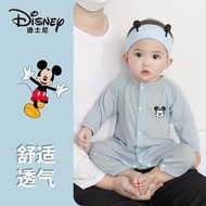 ️ [Cloud Feeling · Babe Shop] 59-90cmA-like Cotton Baby Jumpsuit Summer Thin Style Long-Sleeved Bone