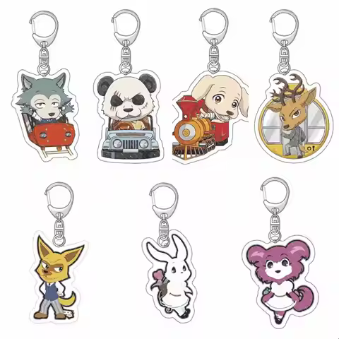 Charm Anime BEASTARS 6CM Acrylic Keychain Model Cosplay Characters Ornament Accesorios Goods Collect