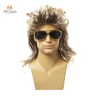 { MY Fashion }   Mullet Wigs for Men 70s 80s Costumes Mens Long Curly Fancy Party Accessory Cosplay 