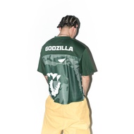 LIBERAFIT GODZILLA Hand-Painted V-Neck MESH JERSEY Short Sleeve GODZILLA MESH JERSEY