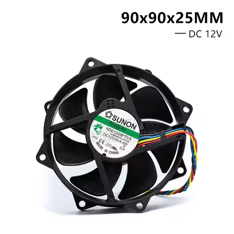 Original SUNON 9025 9225 90MM 90*90*25mm 92*92*25 MM Circular Fan For 775 CPU KDE1209PTVX 12V 4.4W 4