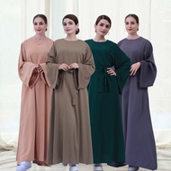 Ramadan Baju raya Cardigan abaya Plain color Malaysia robe Women Muslim jubah abaya Muslimah Dubai abaya