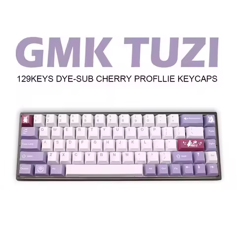 Purple Serie GMK Tuzi Keycaps Cherry Profile PBT 130 Keys DYE-SUB Keycap For MX Switch Mechanical Ke