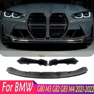 For BMW G80 M3 G82 M4 2021-2022 High Quality 3pcs Front Bumper Lip Splitter Diffuser Body Kits Bumpe