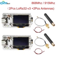 2Sets Wifi BLE LoRa32 V3 ESP32-S3 Node Development Board 0.96 OLED SX1262 LoRa 32 IoT Dev Board 868M