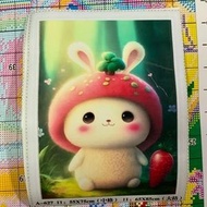 Cute baby rabbit embroidered painting a627 KT 55x75cm[Ha Doan painting] Making Handmade Items