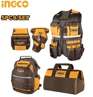 INGCO ชุดรวมกระเป๋าเครื่องมือช่าง 5 ตัวชุด COMBO SET รุ่น COS2309