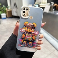 Case For Infinix Hot 9 Play 10 11 Cartoon Bear Transparent Mobile Phone Anti-Fall