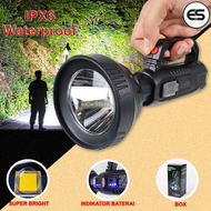 Senter Led Super Terang Jarak Jauh 2km Ori Senter LED Waterproof USB Recharge Cree XPE Senter Led Ca