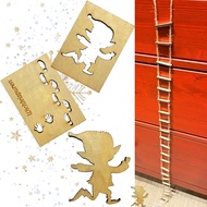 Dwarf Template Footprint Christmas Dwarf Elf Wooden Crafts Home Furnishing Pendant IU0T