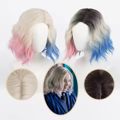 2 Color Cosplay Enid Sinclair Wig Costumes Props Addams Wednesday Colour Halloween Carnival Fancy Dr