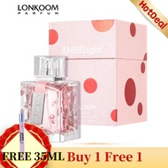 LONKOOM Minyak Wangi Perfume Ambilight Pink/Yellow EDP untuk wanita Floral-Fruity Women Gift Set (10