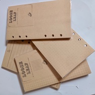 A6 kraft binder contents A6 binder refill A6 binder cover