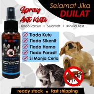 SPRAY KUTU HAMA UBAT FLEAS TICKS LICE BEBAS RACUN KUCING ANJING CAT DOG PET UBAT KUTU KUCING UBAT KU