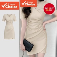 B131-4-Draped waist dress-DRB131P1D1011  B131-4-Pakaian Berkerut dan Berpinggang-DRB131P1D1011
