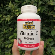 วิตามินซี Vitamin C+Bioflavonoids Time Release 1000 mg 180 Tablets (Natural Factors®)