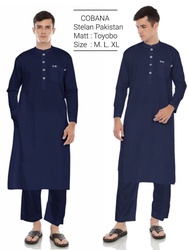 Set Koko Pakistan Cobana Pria / Baju dan Celana Koko Kurta Pakistan