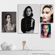 Emilia Clarke Canvas Prints Posters Home Wall Decor Art Painting for Living Room Bedroom Modern Deco