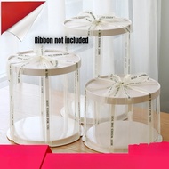 New Transparent Cake Box Three-in-One More Sizes Baking Packaging 4 6 8 10 12-Inch round Cake Box
