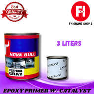 [COD] Epoxy Primer Gray with Catalyst 1 Gallon (3 Litters) NOVA BULL High Quality Primer