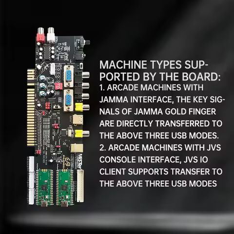 Arcade JAMMA JVS to PC/PS4/PS5/Xbox360/NS LCD Cabinet MiSTer Fpga CRT Emudriver batocera 2-in-1 Conv