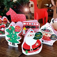 6 Pcs Foldable 3D Christmas Greeting Cards Student Creative X-mas Gift Cards